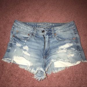 AE hi-rise jean shorts